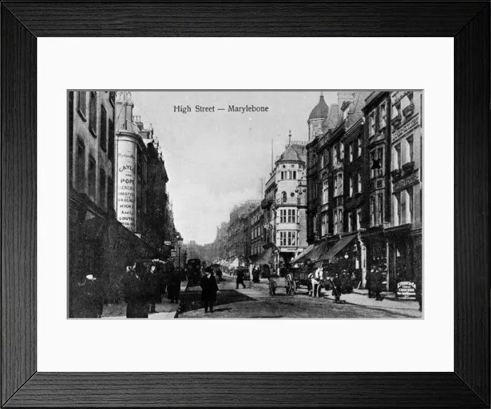 Framed Print : View of Marylebone High Street, London