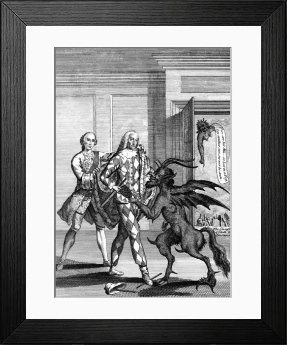 Framed Print : Pitt the Elder / Harlequin Framed Print : Pitt the Elder / Harlequin