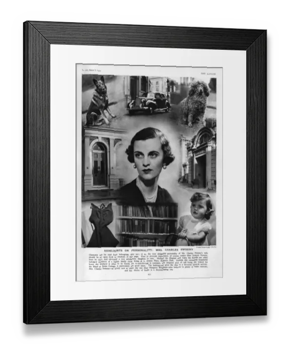Framed Print : Sidelights on personality - Mrs Charles Sweeny Framed Print : Sidelights on personality - Mrs Charles Sweeny