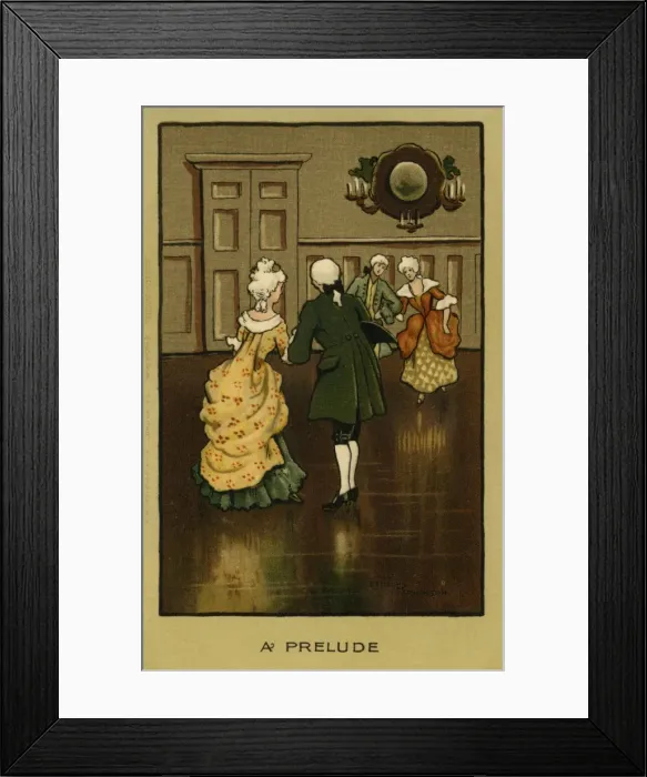 Framed Print : A prelude. A play on words.Two couples meeting in a dance Framed Print : A prelude. A play on words.Two couples meeting in a dance