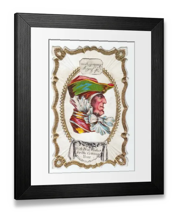 Framed Print : Christmas and New Year reversible card Framed Print : Christmas and New Year reversible card