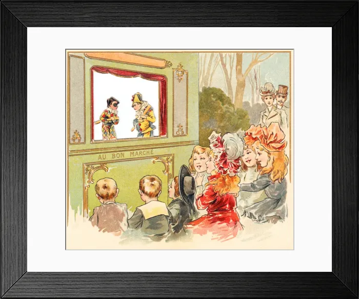 Framed Print : Puppet show seen from outside the box Framed Print : Puppet show seen from outside the box