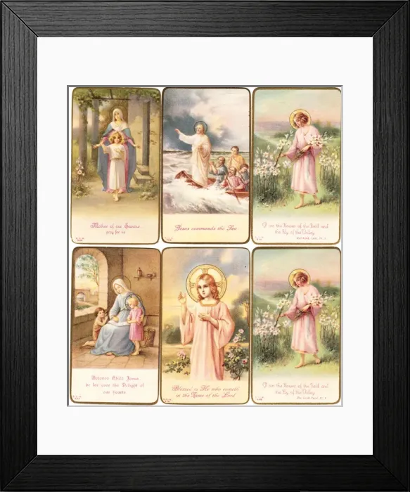 Framed Print : Six devotional Christian cards Framed Print : Six devotional Christian cards