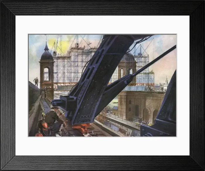 Framed Print : Cannon Street station being dismantled in 1961 Framed Print : Cannon Street station being dismantled in 1961