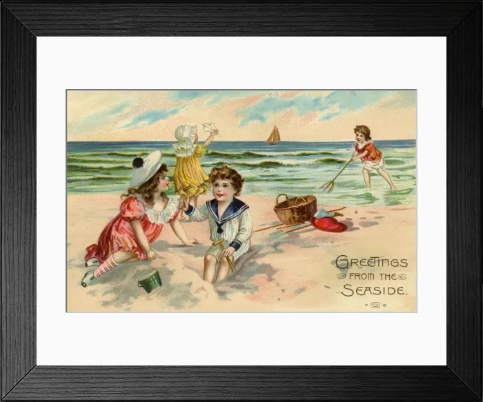 Framed Print : Edwardian seaside Framed Print : Edwardian seaside