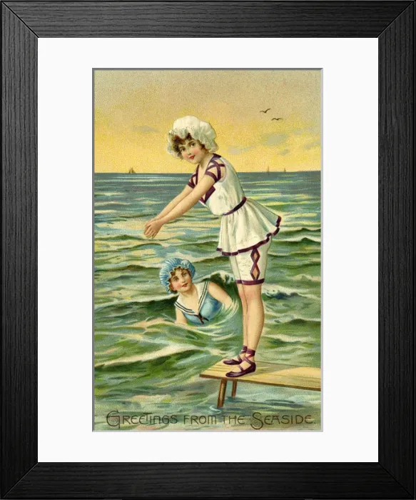 Framed Print : Edwardian seaside Framed Print : Edwardian seaside