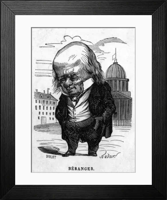 Framed Print : Pierre Jean De Beranger Framed Print : Pierre Jean De Beranger