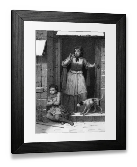 Framed Print : Child on Doorstep Framed Print : Child on Doorstep