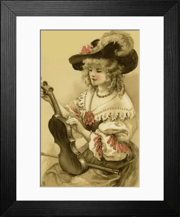 Framed Print : Lady with a violin Framed Print : Lady with a violin