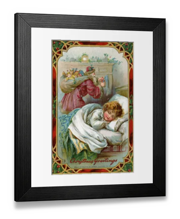 Framed Print : Santas arrival