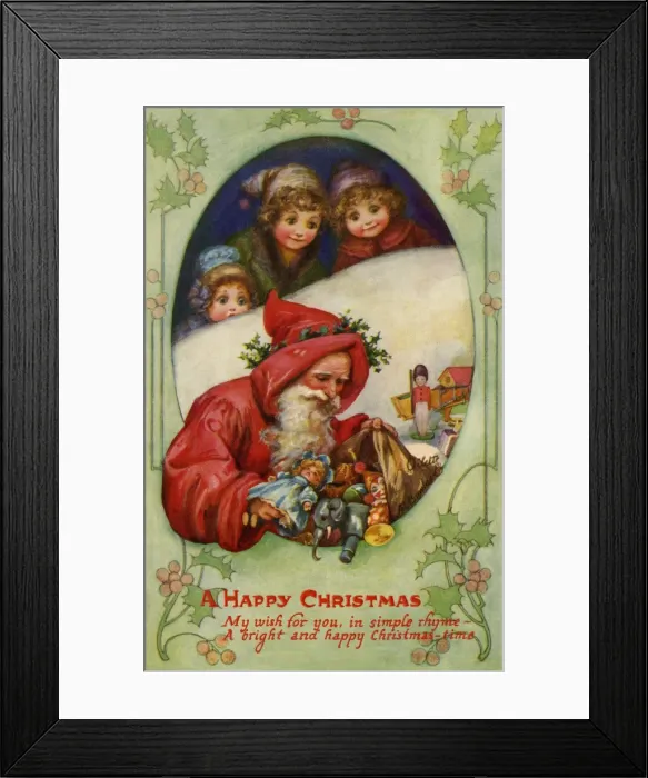Framed Print : Santa loading his sack Framed Print : Santa loading his sack