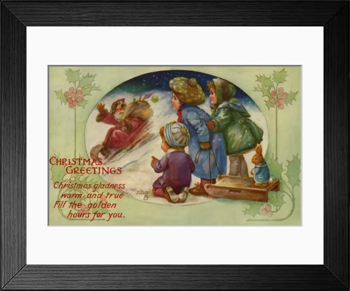 Framed Print : Santa on his sleigh Framed Print : Santa on his sleigh