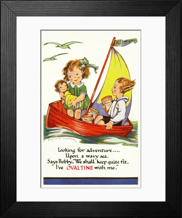 Framed Print : Children on a sailing boat Framed Print : Children on a sailing boat