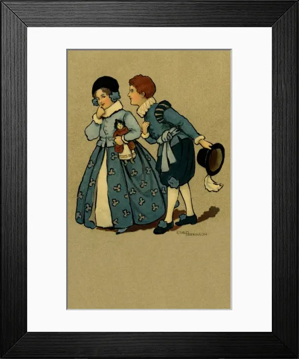 Framed Print : Boy greeting his sweetheart Framed Print : Boy greeting his sweetheart