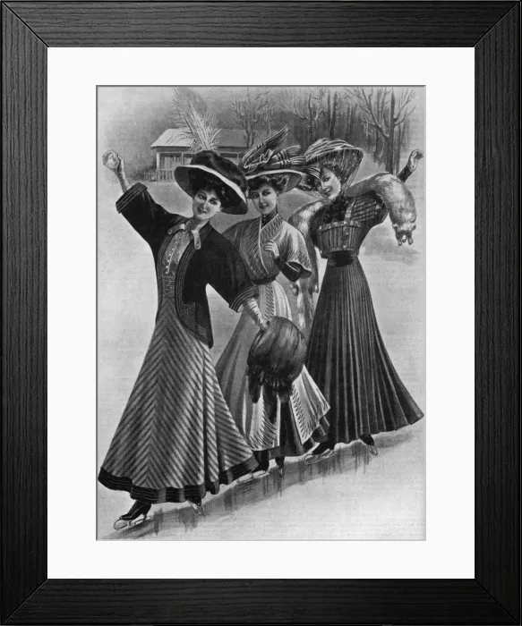 Framed Print : Skating fashions, 1908 Framed Print : Skating fashions, 1908