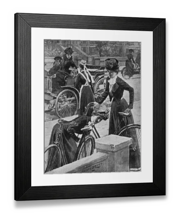 Framed Print : The Modern Traveller at Easter - cycle and motor Framed Print : The Modern Traveller at Easter - cycle and motor