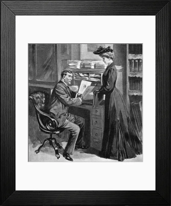Framed Print : Woman artist presents her portfolio Framed Print : Woman artist presents her portfolio
