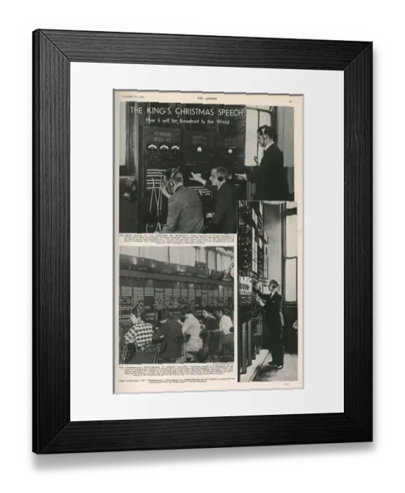 Framed Print : The Kings Christmas Speech, 1933 Framed Print : The Kings Christmas Speech, 1933