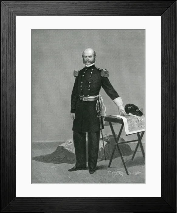 Framed Print : Ambrose Everett Burnside, US Military Framed Print : Ambrose Everett Burnside, US Military