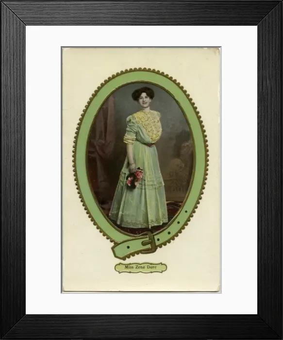 Framed Print : Zena Dare (1887 1975), English singer and actress who was famous for her Framed Print : Zena Dare (1887 1975), English singer and actress who was famous for her