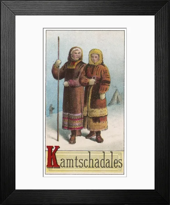 Framed Print : Eskimo couple of Kamchatka Framed Print : Eskimo couple of Kamchatka