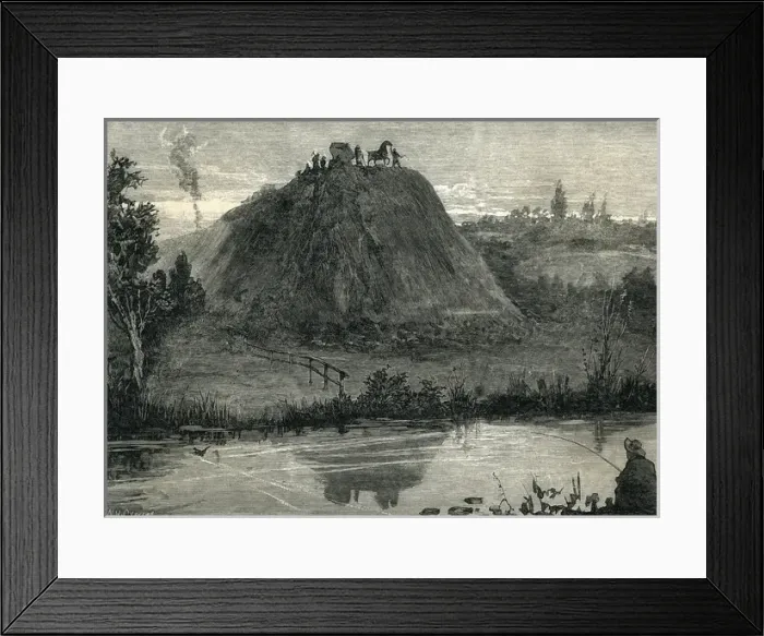 Framed Print : Rail embankment