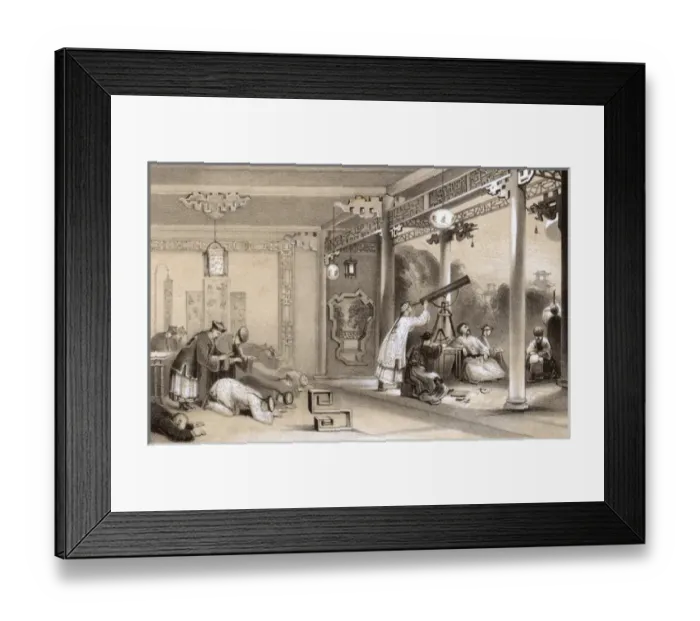 Framed Print : Eclipse. Chinese ceremonies performed when an eclipse occurs Date: circa 1840 Framed Print : Eclipse. Chinese ceremonies performed when an eclipse occurs Date: circa 1840