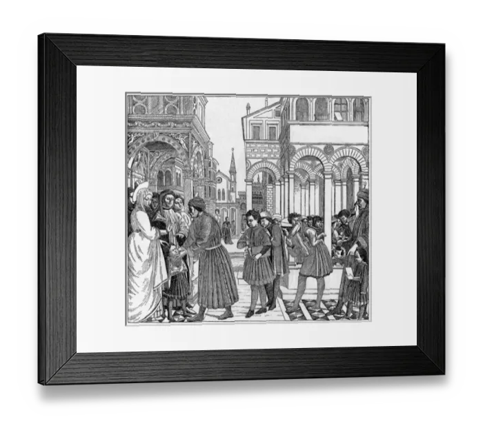 Framed Print : Students at university in Italy