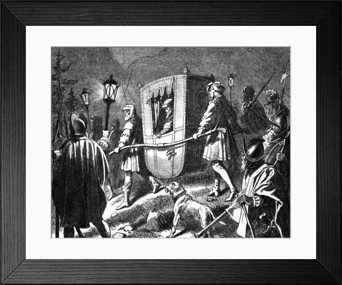 Framed Print : Emperor Carl V flees the Protestants Framed Print : Emperor Carl V flees the Protestants