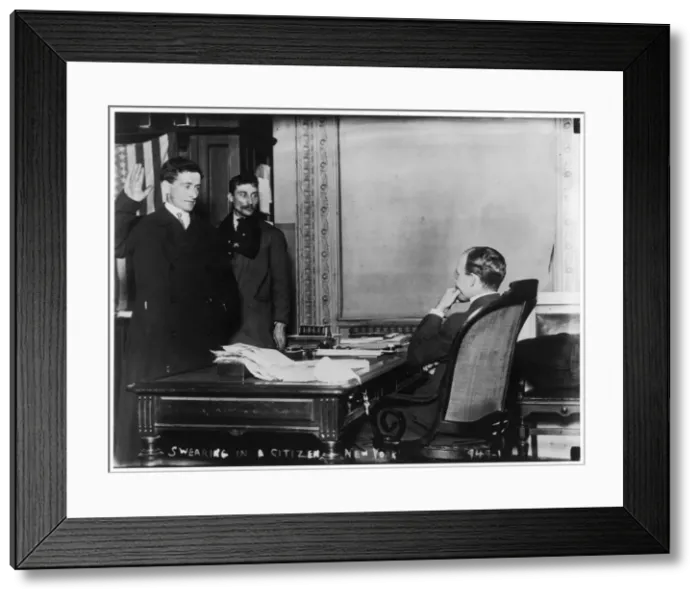 Framed Print : Swearing in a new American citizen, New York Framed Print : Swearing in a new American citizen, New York