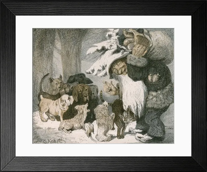 Framed Print : Father Christmas for animals Framed Print : Father Christmas for animals