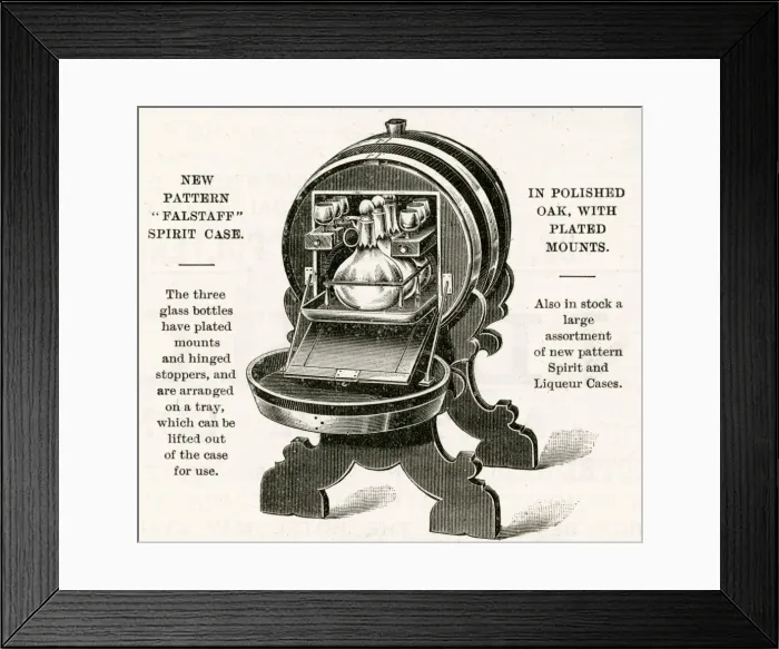 Framed Print : Victorian spirits cabinet 1890 Framed Print : Victorian spirits cabinet 1890