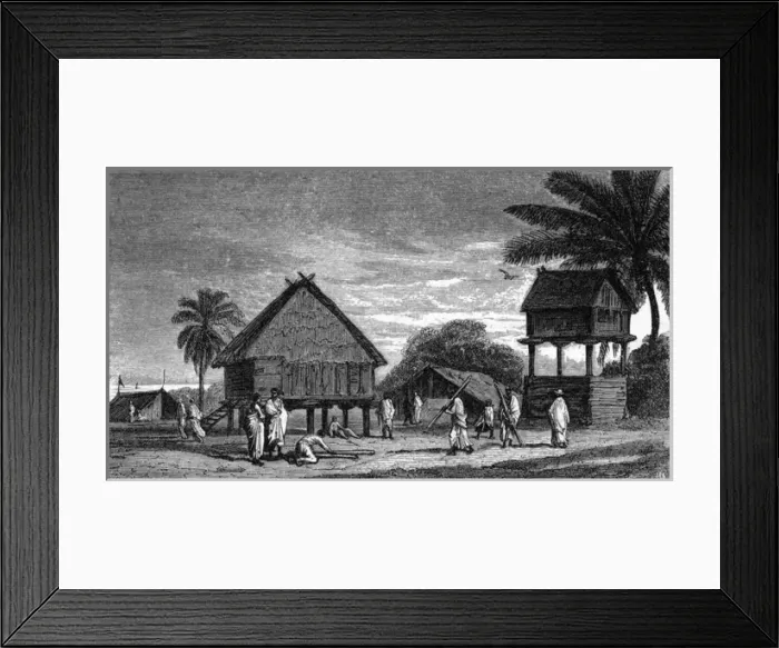Framed Print : Rice storehouses in Madagascar Framed Print : Rice storehouses in Madagascar