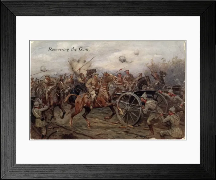 Framed Print : Recovering the Guns 1914 Framed Print : Recovering the Guns 1914