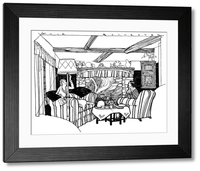 Framed Print : Afternoon tea for two by the fire Framed Print : Afternoon tea for two by the fire