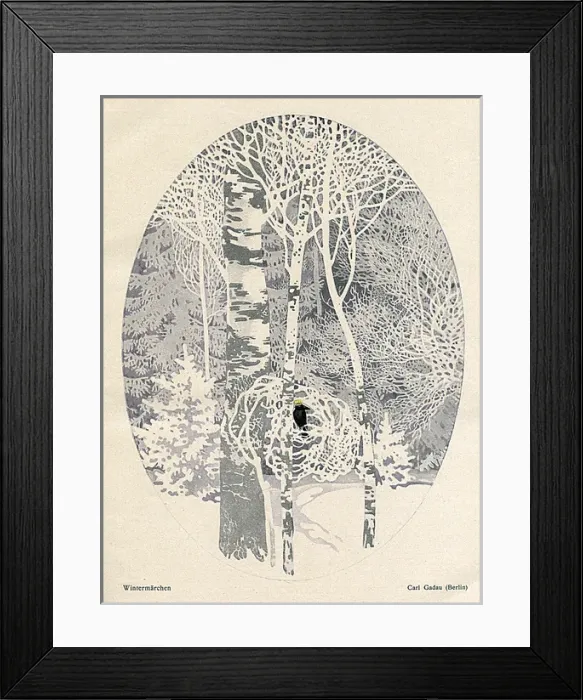 Framed Print : Bird in a winter wood Framed Print : Bird in a winter wood