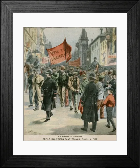 Framed Print : Unemployment in Britain in 1903 Framed Print : Unemployment in Britain in 1903
