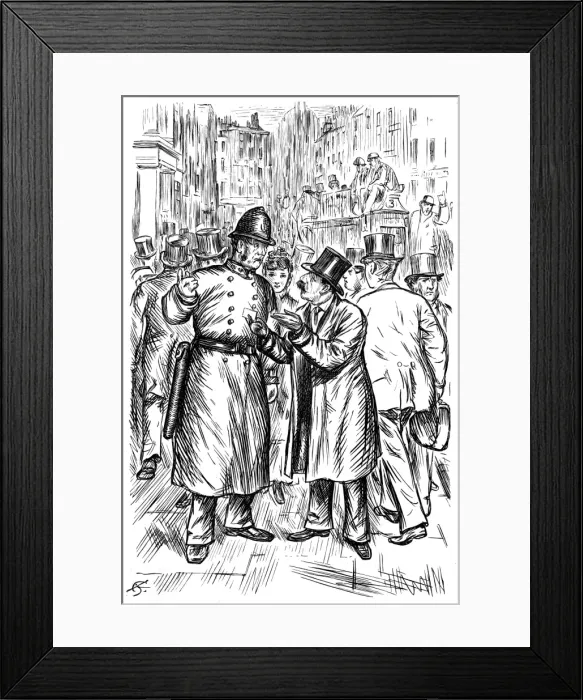 Framed Print : Policeman giving directions Framed Print : Policeman giving directions