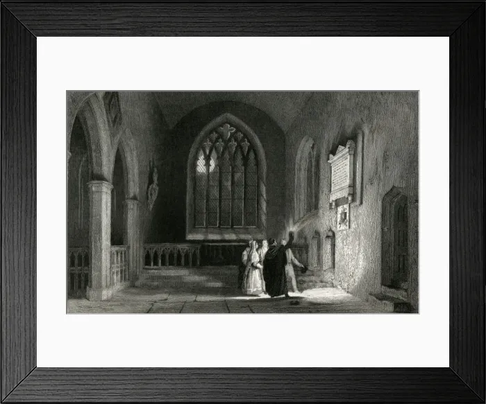 Framed Print : Byron / Hucknall Church Framed Print : Byron / Hucknall Church