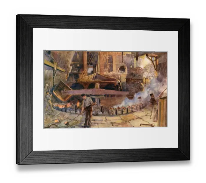 Framed Print : Bessemer converter in a steelworks Framed Print : Bessemer converter in a steelworks