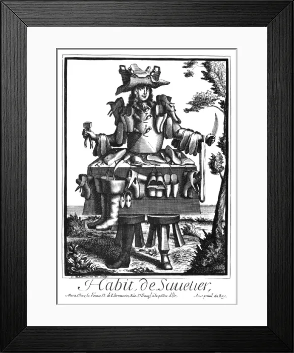 Framed Print : A fantasy shoemaker Framed Print : A fantasy shoemaker