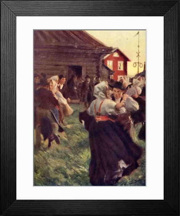 Framed Print : Midsummer customs in Sweden