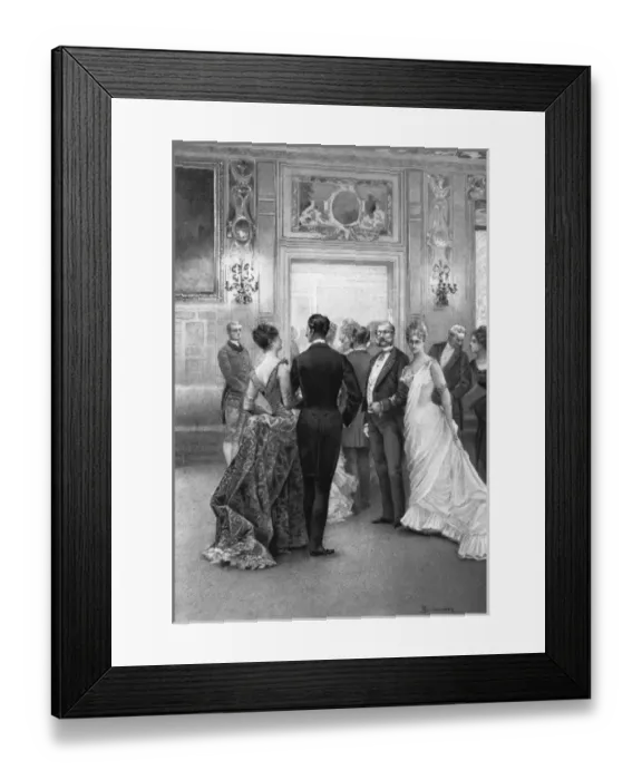 Framed Print : Dinner party at a chateau Framed Print : Dinner party at a chateau