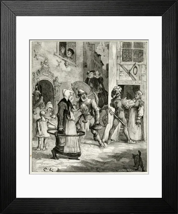 Framed Print : Street scene in a Swedish town Framed Print : Street scene in a Swedish town