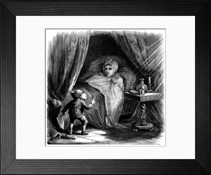Framed Print : Swedish Nisse in a bedroom