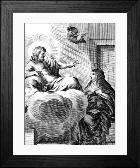 Framed Print : Jesus and St Teresa Framed Print : Jesus and St Teresa
