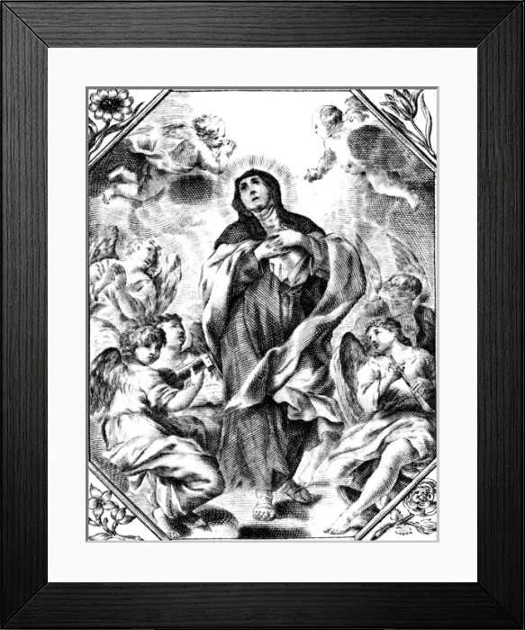 Framed Print : St Teresa of Avila with angels Framed Print : St Teresa of Avila with angels