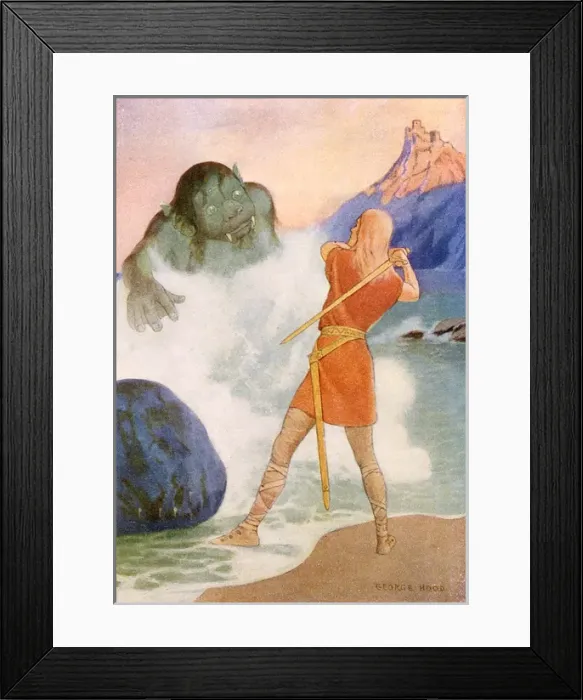 Framed Print : Silverwhite and a sea troll Framed Print : Silverwhite and a sea troll