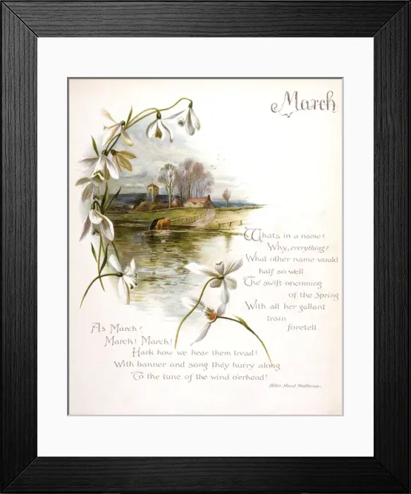 Framed Print : Book illustration -- April Framed Print : Book illustration -- April