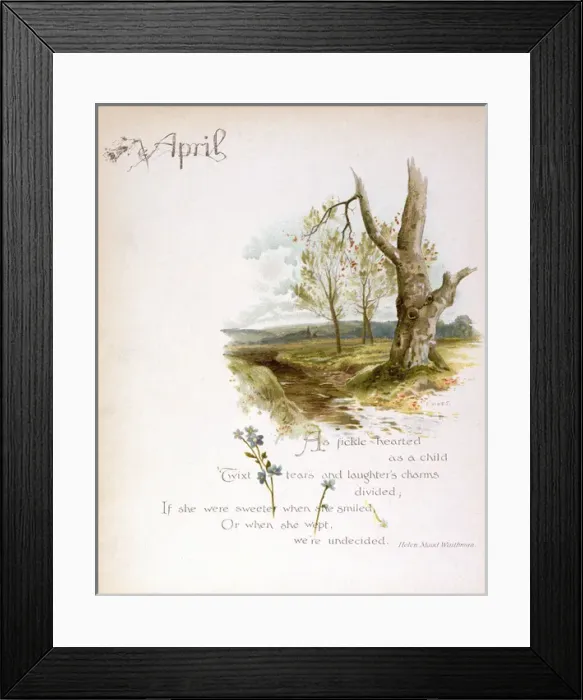 Framed Print : Book illustration -- March Framed Print : Book illustration -- March